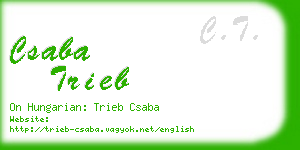 csaba trieb business card